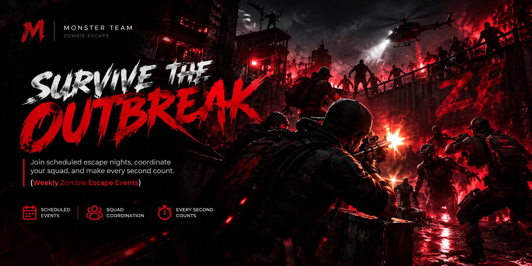 Counter-Strike 1.6 Zombie Escape event in a dark industrial map